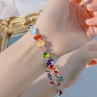 Bohemian Water Droplets Heart Shape Copper Inlay Artificial Gemstones Bracelets Earrings Necklace main image 2