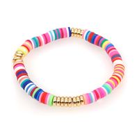 Fashion Letter Colorful Soft Clay Patchwork Pearl Bracelets main image 3