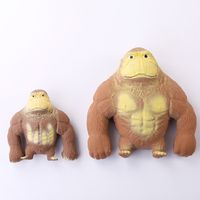 Kreative Gorilla Sand Kunststoff Cartoon Vent Dehnbar Weiche Gummi Spielzeug main image 1