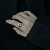 Vintage Style Tree Stainless Steel Rings Inlay Zircon Stainless Steel Rings 1 Piece main image 3