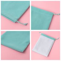 Simple Style Solid Color Cloth Drawstring Jewelry Packaging Bags main image 4
