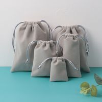 Simple Style Solid Color Cloth Drawstring Jewelry Packaging Bags sku image 5