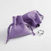 Simple Style Solid Color Synthetic Fibre Drawstring Jewelry Packaging Bags main image 6
