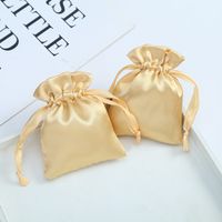Simple Style Solid Color Satin Drawstring Jewelry Packaging Bags sku image 5