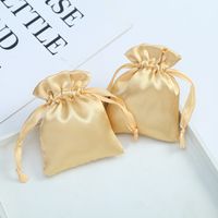 Simple Style Solid Color Satin Drawstring Jewelry Packaging Bags sku image 13