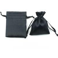 Simple Style Solid Color Satin Drawstring Jewelry Packaging Bags sku image 4