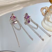 Ins Style Sweet Geometric Alloy Plating Inlay Zircon 14k Gold Plated Women's Ear Studs main image 3