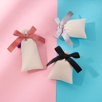 Simple Style Solid Color Cloth Drawstring Jewelry Packaging Bags 1 Piece main image 3