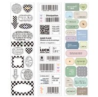 Paper Stickers Artistic Notebook Stickers 3 Pieces 4 Types sku image 2