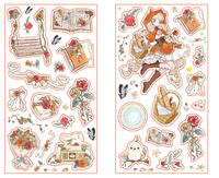 Tea Party Cute Anime Notebook Material Decoration Stickers 4 Types sku image 4