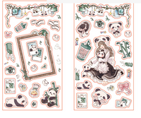 Tea Party Cute Anime Notebook Material Decoration Stickers 4 Types sku image 2