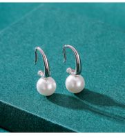 Simple Style Water Droplets Sterling Silver Earrings Plating 925 Silver Earrings 1 Pair main image 6
