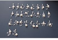 Fashion Letter Sterling Silver Pendant Necklace Plating Artificial Pearls 925 Silver Necklaces main image 2