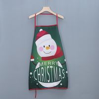 Christmas Santa Claus Snowman Polyester Indoor Aprons Costume Props sku image 2