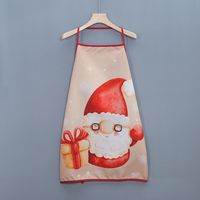 Christmas Santa Claus Snowman Polyester Indoor Aprons Costume Props main image 3