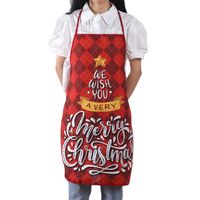 Christmas Santa Claus Snowman Polyester Indoor Aprons Costume Props main image 2