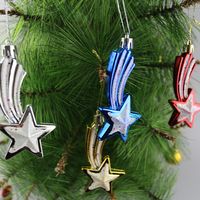 Christmas Color Block Plastic Party Hanging Ornaments 1 Pair main image 5