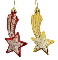 Christmas Color Block Plastic Party Hanging Ornaments 1 Pair sku image 3