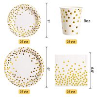 Birthday Round Dots Paper Party Tableware 1 Set main image 5