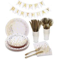 Birthday Round Dots Paper Party Tableware 1 Set main image 6