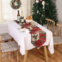 Christmas Christmas Tree Santa Claus Elk Polyester Christmas Tablecloth main image 1