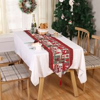Christmas Christmas Tree Santa Claus Elk Polyester Christmas Tablecloth main image 3