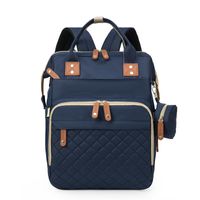 Women's Medium Oxford Cloth Solid Color Fashion Square Zipper Diaper Bags Fashion Backpack sku image 3