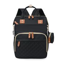 Women's Medium Oxford Cloth Solid Color Fashion Square Zipper Diaper Bags Fashion Backpack sku image 4