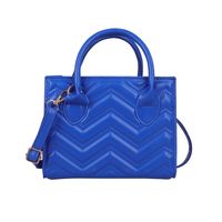 Women's Small Spring&summer Pu Leather Stripe Solid Color Fashion Square Zipper Handbag main image 5