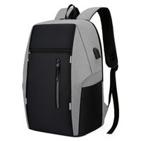 Men's Polyester Solid Color Fashion Square Zipper Functional Backpack sku image 7