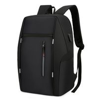 Men's Polyester Solid Color Fashion Square Zipper Functional Backpack sku image 6