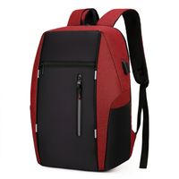Men's Polyester Solid Color Fashion Square Zipper Functional Backpack sku image 8