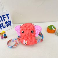 Women's Small Silica Gel Animal Cute Zipper Coin Purse sku image 6