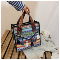 Women's Medium Canvas Ethnic Style Tote Bag sku image 2