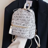Women's Small Canvas Letter Streetwear Square Zipper Fashion Backpack main image 3