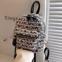 Women's Small Canvas Letter Streetwear Square Zipper Fashion Backpack main image 4