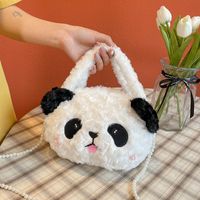 Femmes Petit Peluche Animal Vêtement De Rue Chaîne Carré Fermeture Éclair Cercle Sac sku image 2