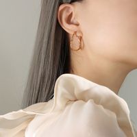 Simple Style Geometric Titanium Steel Earrings Stainless Steel Earrings sku image 3