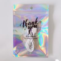 Fashion Simple Style Letter Synthetics 3d Print Transparent Jewelry Packaging Bags main image 5
