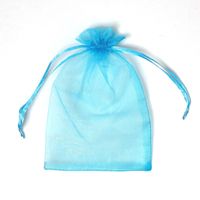 Fashion Simple Style Solid Color Organza Drawstring Jewelry Packaging Bags main image 5