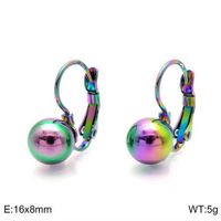 1 Paar Mode Geometrisch Überzug Titan Stahl 18 Karat Vergoldet Ohrringe sku image 6
