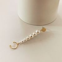 Simple Style Geometric Alloy Pearl Chain Ear Clips 1 Piece main image 4