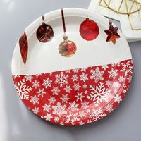 Simple Style Snowflake Paper Plate 1 Piece main image 2