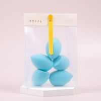 Water Droplets Solid Color Pear-shaped Pur Makeup Sponge 1 Set sku image 3