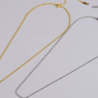 Simple Style Solid Color Titanium Steel Plating Necklace main image 7