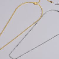 Style Simple Couleur Unie Acier Au Titane Placage Collier main image 1