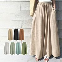 Women's Daily Casual Solid Color Ankle-length Wide Leg Pants main image 1