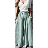 Women's Daily Casual Solid Color Ankle-length Wide Leg Pants main image 5