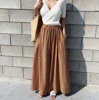 Women's Daily Casual Solid Color Ankle-length Wide Leg Pants main image 6