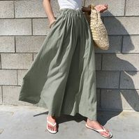 Women's Daily Casual Solid Color Ankle-length Wide Leg Pants main image 7